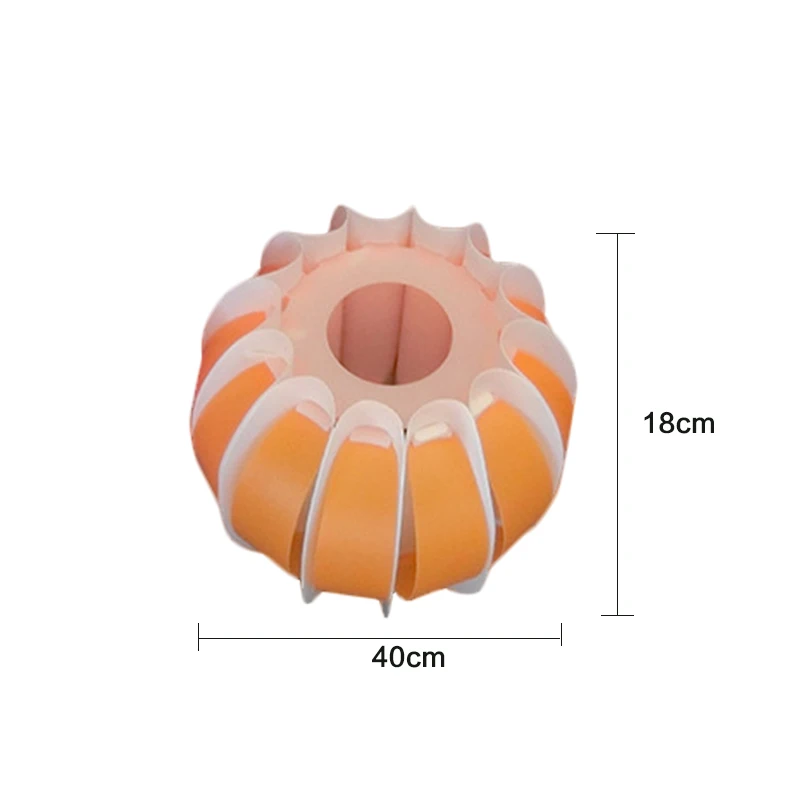 4 цвета Искусство Декор лампа тени пластиковый свет тени барабанные Абажуры для дома подвесные светильники для ресторанов бар украшение освещение - Цвет корпуса: Orange Large