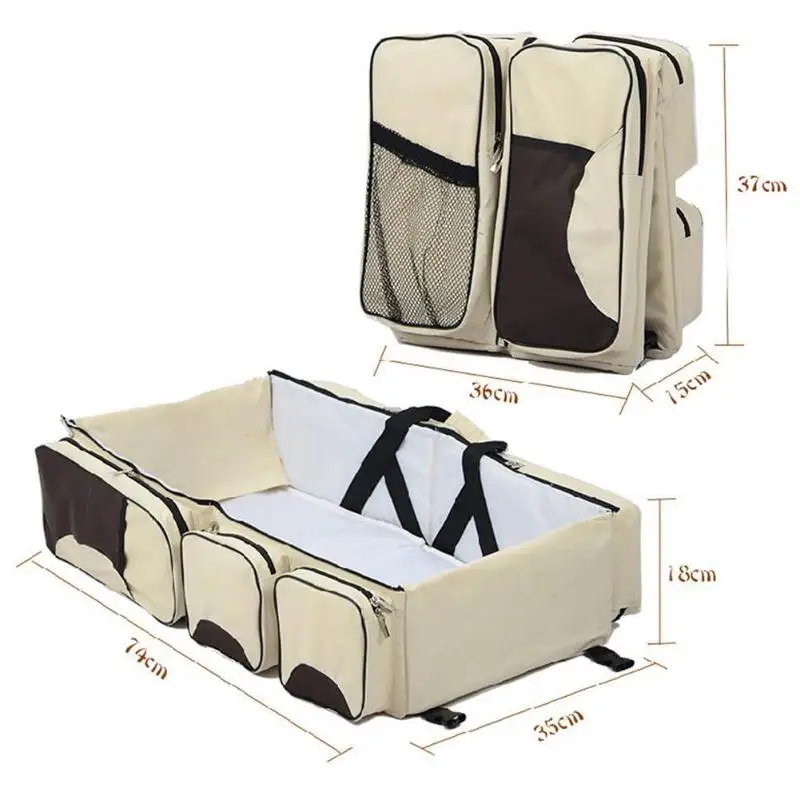 Многофункциональная Водонепроницаемая Переносная дорожная кровать, детские кроватки, пеленки, складная сумка на плечо для мамы, Большая вместительная сумка для подгузников