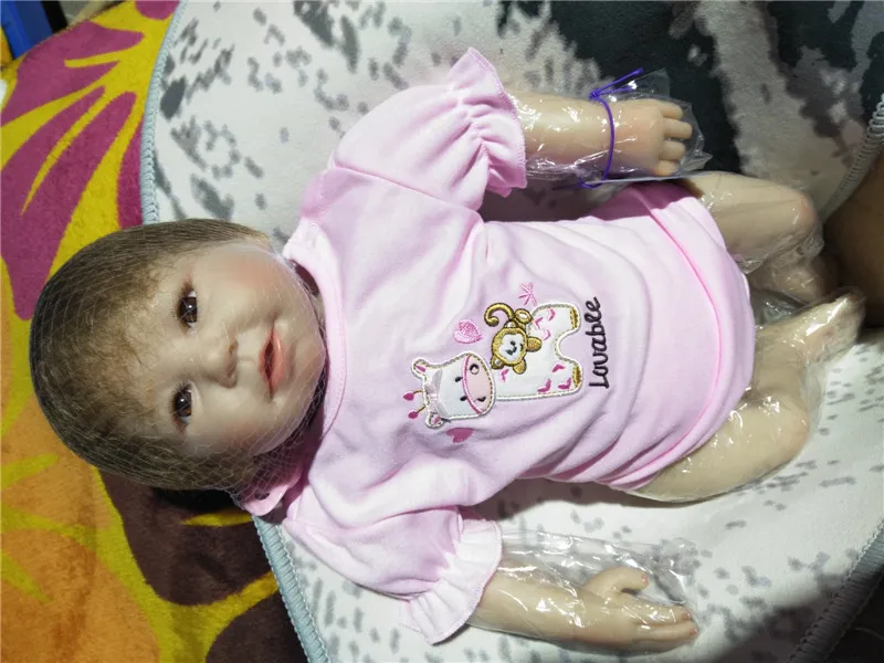 Симпатичные Bebe Reborn 20 дюймов силиконовые Reborn Baby Doll 48 см кукла Playmate подарок для девочек букеты на день рождения кукла азиатская игрушка для маленьких девочек