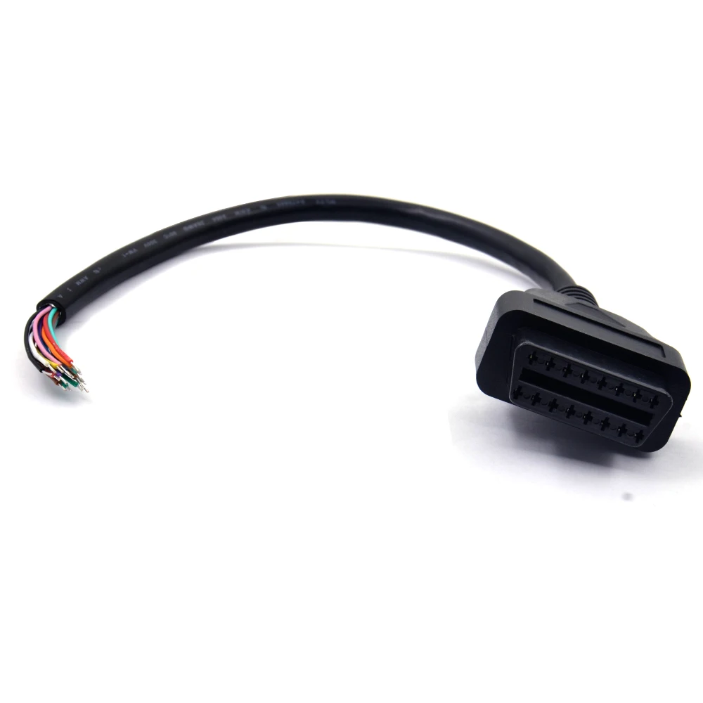 16-контактный Штекерный разъем OBD2 для ELM327 Удлинительный адаптер OBD кабель OBDII EOBD ODB2