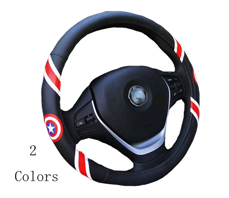 New Faux leather Steering wheel covers Hubs TPE Ring Car Accessories