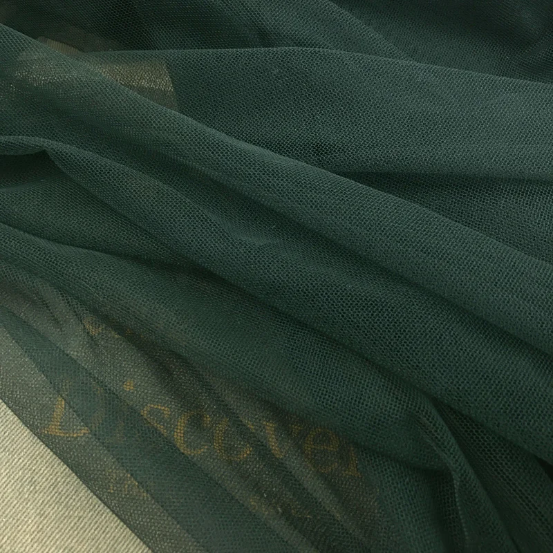 

5 meters 150cm 59" wide green micro-hard mesh lace fabric solid wedding dress bubble skirt materials MM420