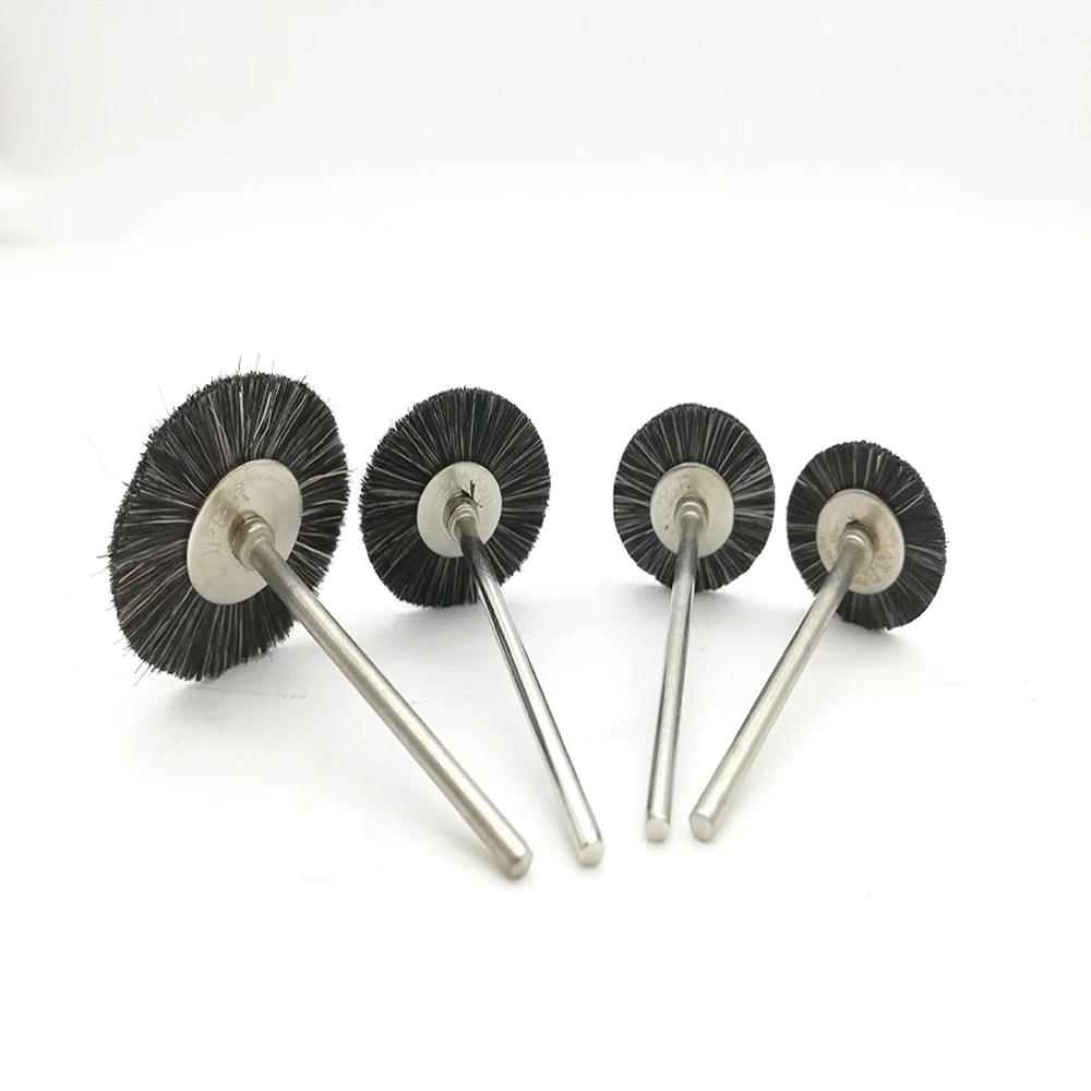 

Dental polishing tools Black wool mounted brush for jewelry polishing