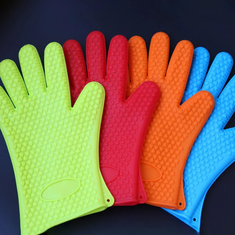 Испечь силиконовые перчатки Микроволновая печь рукавицы для выпечки Кухонные Противоскользящие силиконовые перчатки для барбекю держатель для горшка кухня