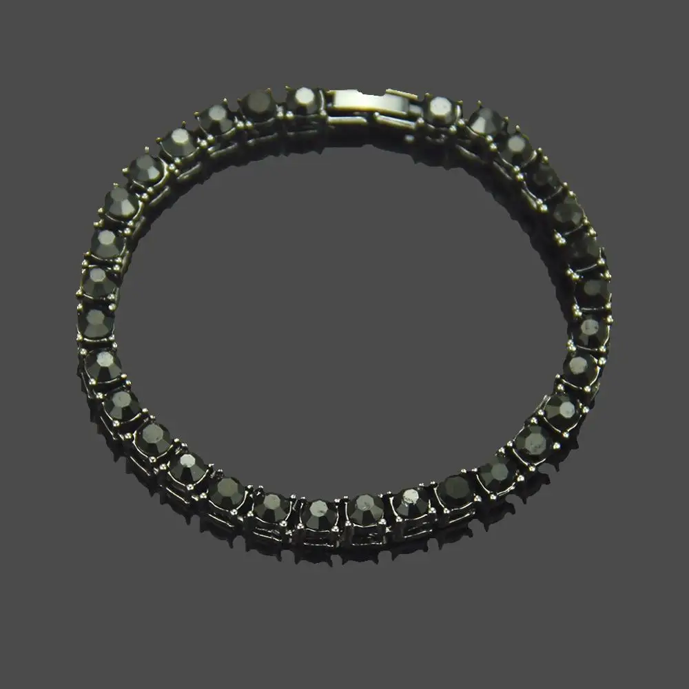 1 ряд Bling Iced Out мужской Теннисный браслет с цирконием для женщин и мужчин хип хоп CZ