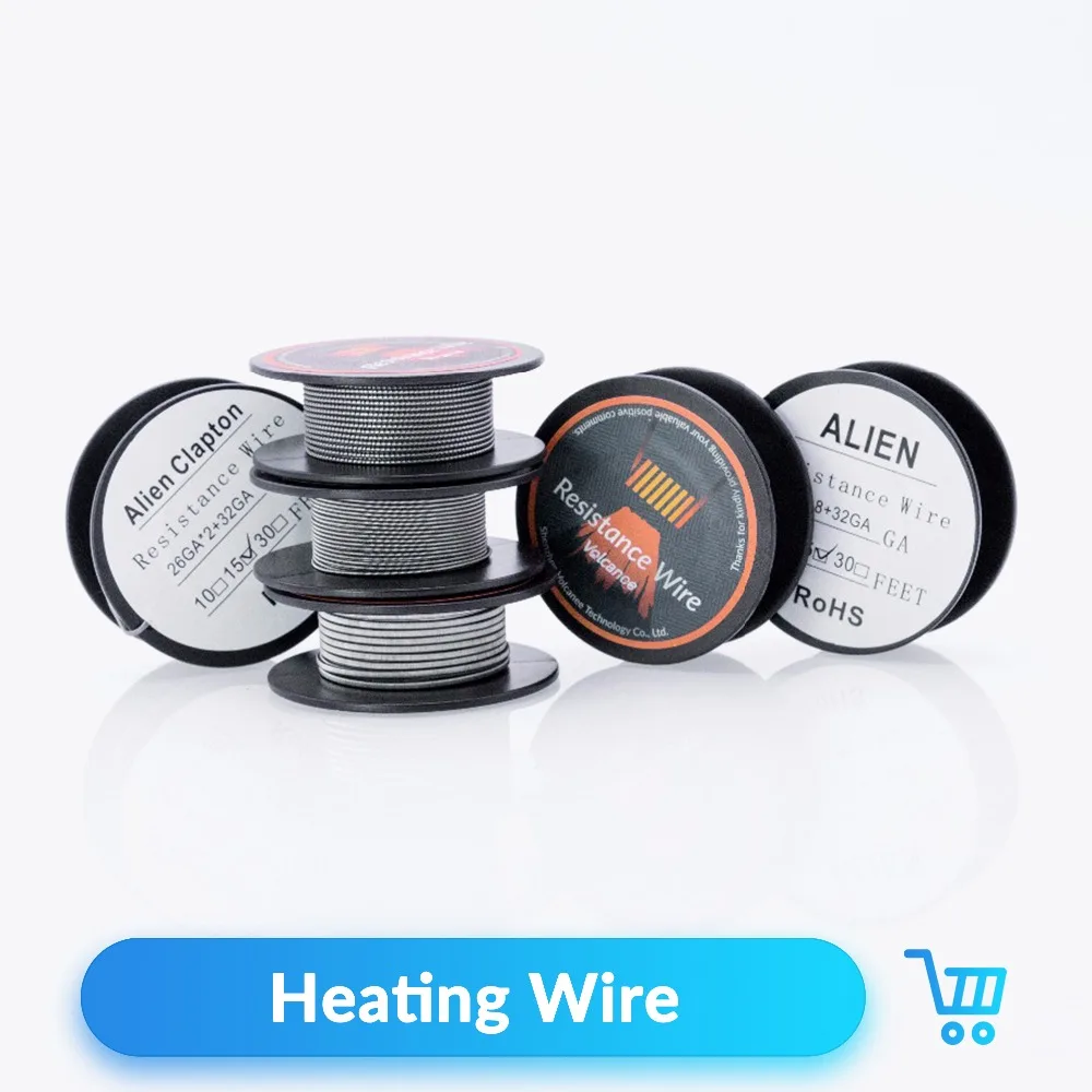 Volcanee SS316L Ni80 нагревательная проволока Alien Клэптон Тигр Nichrome Fused Clapton для RTA RDA электронной сигареты Атомайзер