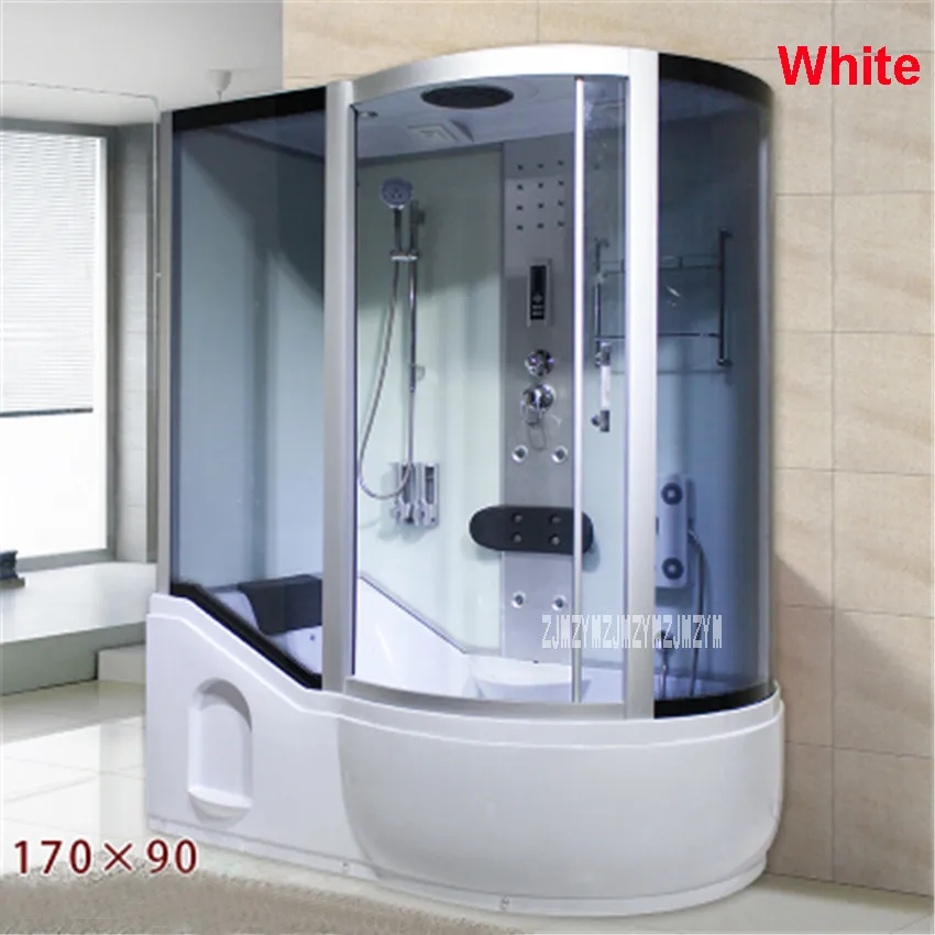 A5 Household Bathroom Shower Room Integrated One-piece Shower Room Tempered Glass Steam Shower Room With Bathtub 110V/220V 3000W - Цвет: With steam  220V