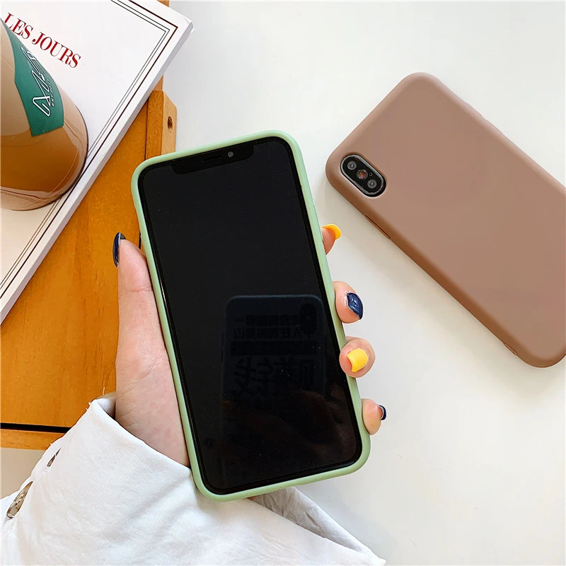 Hot Tpu material Silica gel Loving Cover Case For iphone 6 6S 7 8 Plus X XR XS Max Fashion Solid color personality Cases Couple Hot Tpu material Silica gel Loving Cover Case For iphone 6 6S 7 8 Plus X XR XS Max Fashion Solid color personality Cases Couple
