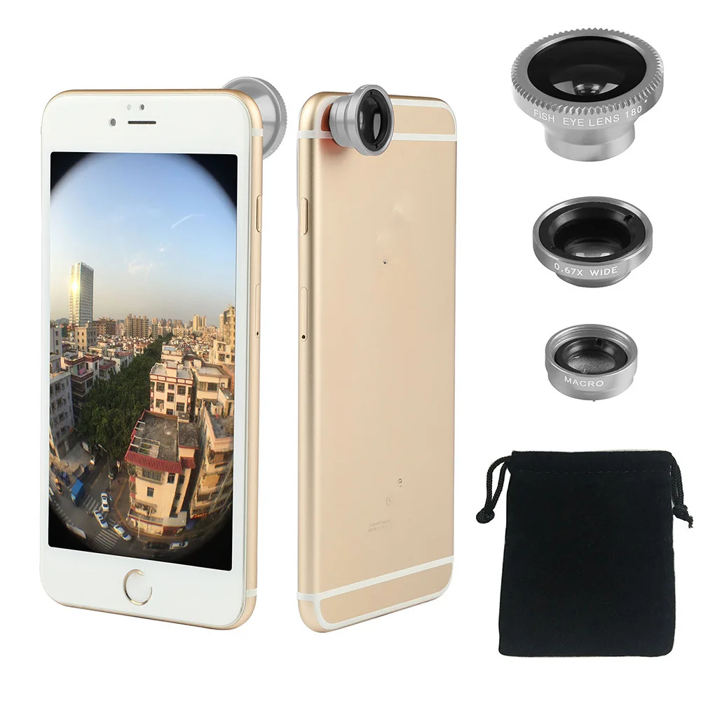 3 In 1 Fish Eye Wide Angle Macro phone lens