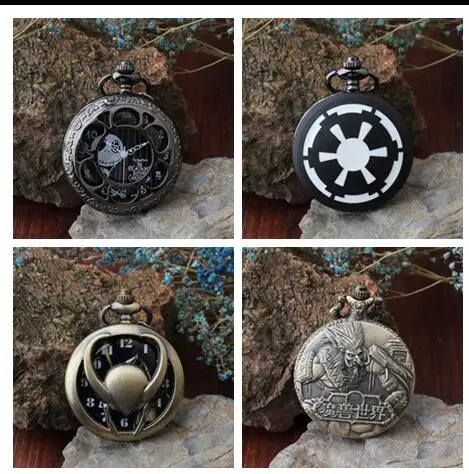 

Nightmare Before Christmas Loki World of warcraft quartz antique Modern hours woman And men Necklace pocket watches gift KJl93