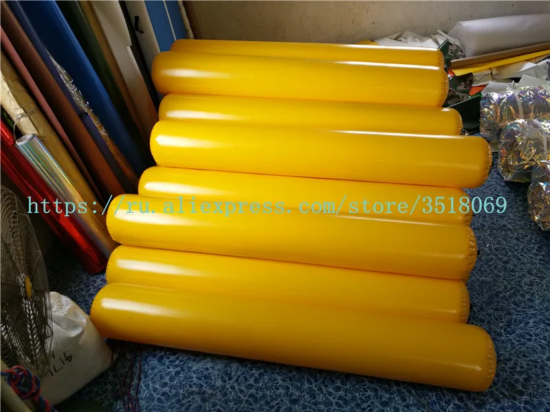 Sell yellow PVC inflatable floating tube, PVC inflatable buoy, floating objects on the water