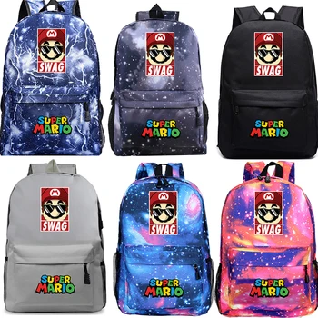 

Hot Sale Super Mario Backpack Men Women Boys Girls Teens Rucksack New Pattern School Backpack Laptop Travel Galaxy Backpack