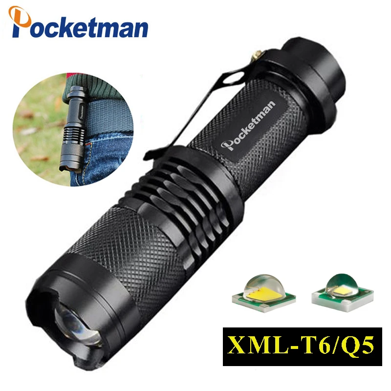 Linterna táctica T6 Q5 zoom, 3000ML, resistente al agua, led|Linternas y antorchas| AliExpress