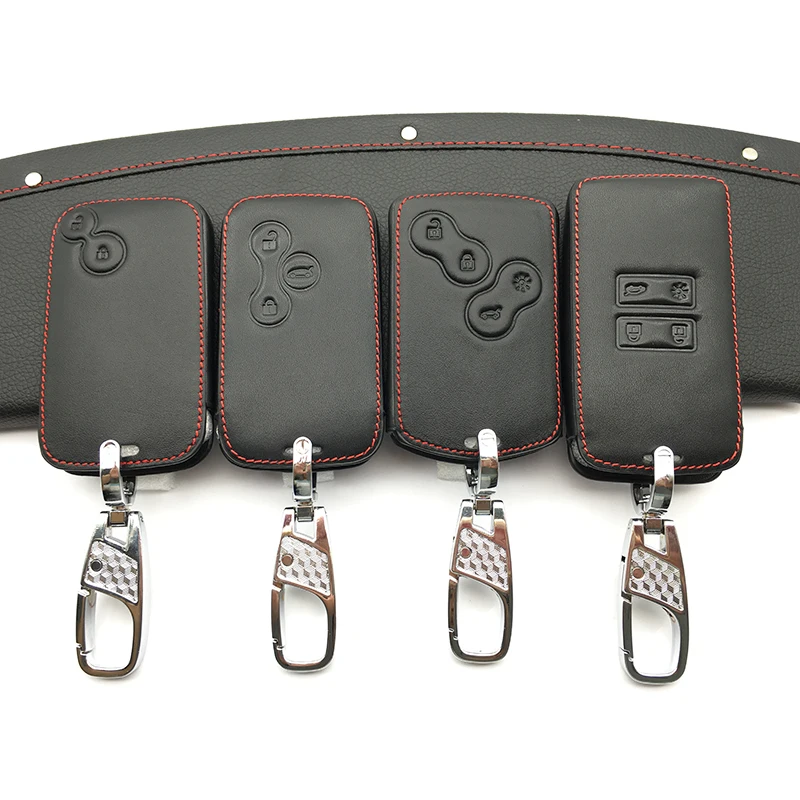 

100% leather car key case Keyboard cover For Renault Megane Clio Logan Kadjar 1 2 3 Scenic Koleos car-covers Auto Accessories