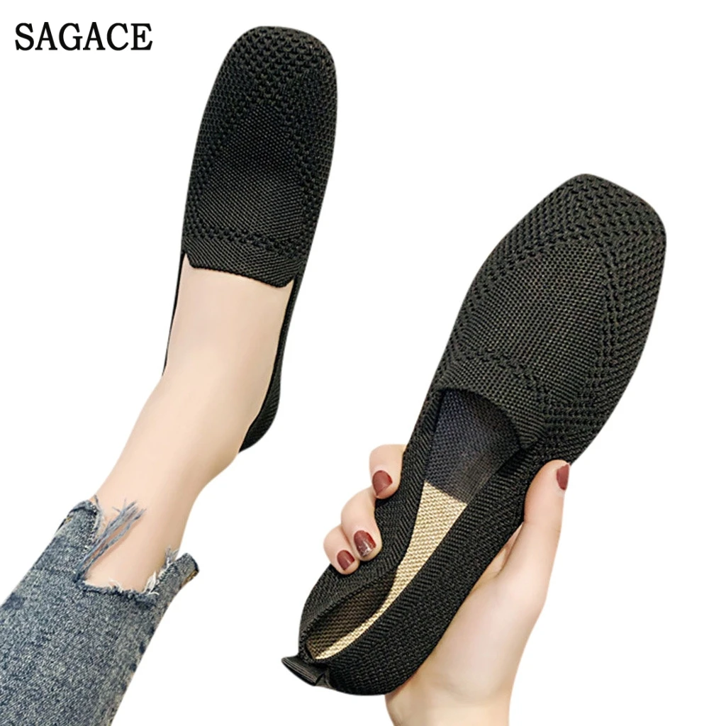 

Roman Female Soft Spring Autumn Slip On Mesh Breathable Shoes Flat Loafers Shoes Women Ladies Casual Outdoor Shoes Flat