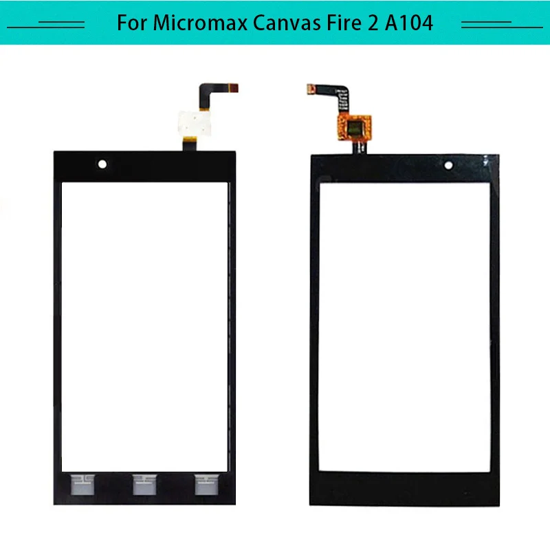 20 шт./лот сенсорный экран для Micromax Canvas Fire2 A104 стекло дигитайзер Сенсорная панель
