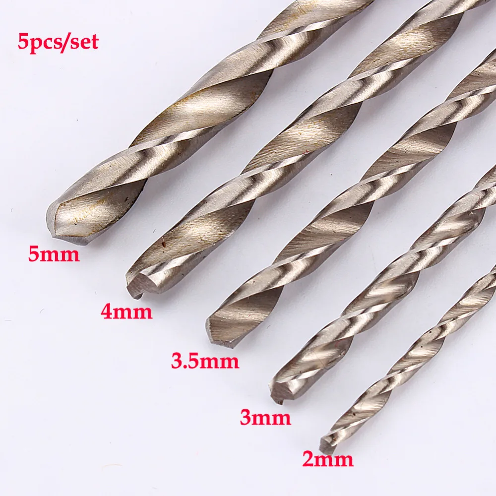 5pcs/set 2 5mm Micro HSS Twist Drilling Extra Long 160mm Auger bit for