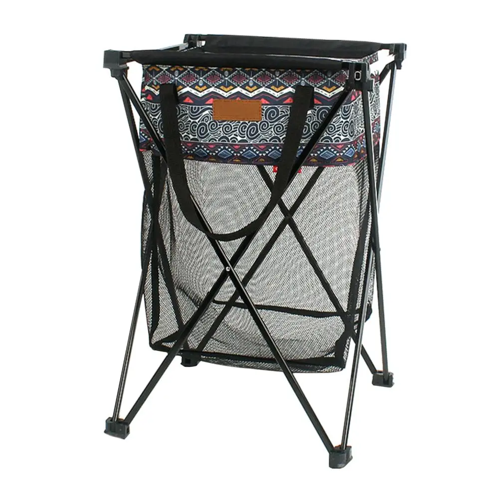 

Outdoor Storage Basket Multi-Function Laundry Basket Laundry Basket Storage Bag Camping Garbage Rack