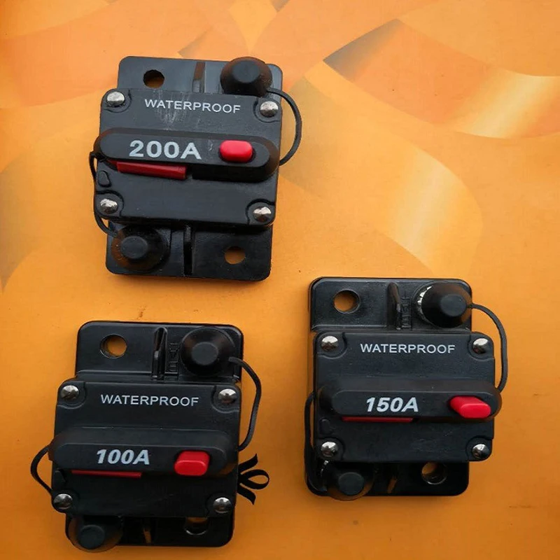 

30A 40A 50A 60A 70A 80A 100A 120A 135A 150A 200A Manual Reset Circuit Breaker Protector Overcurrent Protect Car Boat Accessories
