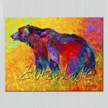 

Pop art Bear on canvas modern abstract oil painting handmade oil painting Animal Pop Art Home Decor Living Room