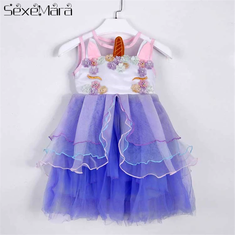 

SexeMara Princess Dress Children Clothing Spring Summer 2018 Formal Toddler Girl Party Dress For Girls Clothes Kids Dresses