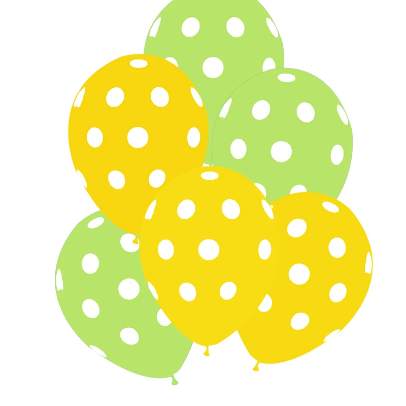 30 шт. Божья коровка шарики в горошек Детские игрушки Черный Белый Красный Свадебные День рождения воздушные шары для украшения детский душ - Цвет: Yellow Fruit Green