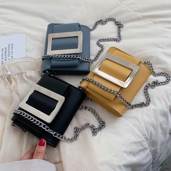 

New Fashion Chain Women Small Square Bag Chic Shoulder Bag Mini Fashion High Quality and Cute Vintage Women Messenger Bag Girls
