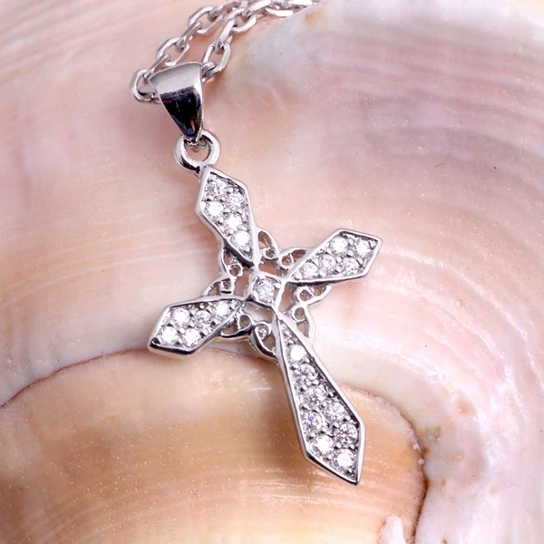 Подвеска в виде Креста для ожерелья серебро Pingentes 49% цепи женские Ожерелье Bijoux