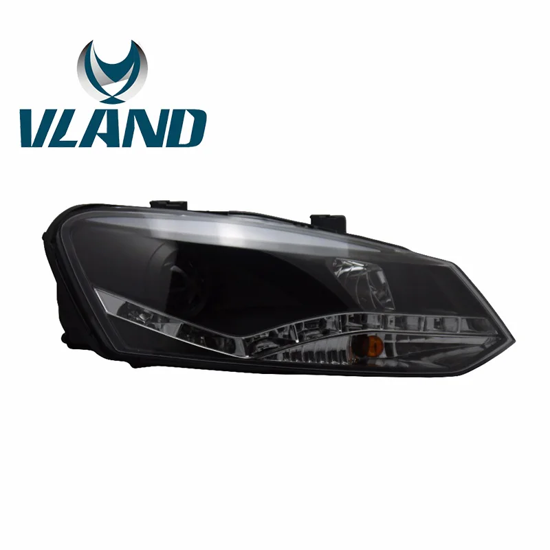 VLAND завод для автомобильных головных ламп Volkswagen POLO 2011 Up LED свет H7 Bi Xenon проектор Plug