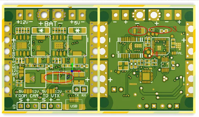 2016 Новый FPV Naze32 F3 CC3D PDB Встроенный OSD BEC двухсторонний упрощенный разъем