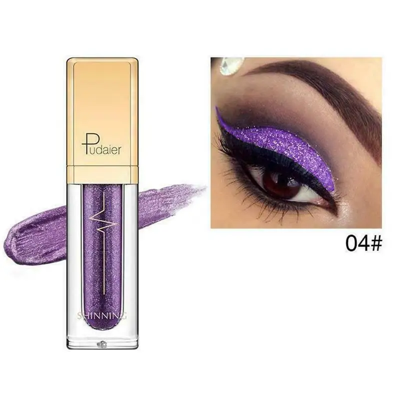 18 Colors Glitter Liquid Eyeshadow Waterproof Make Up Pigments Purple Gold Metalic Women Beauty Gel Shinning Eye Shadow Makeup - Цвет: D