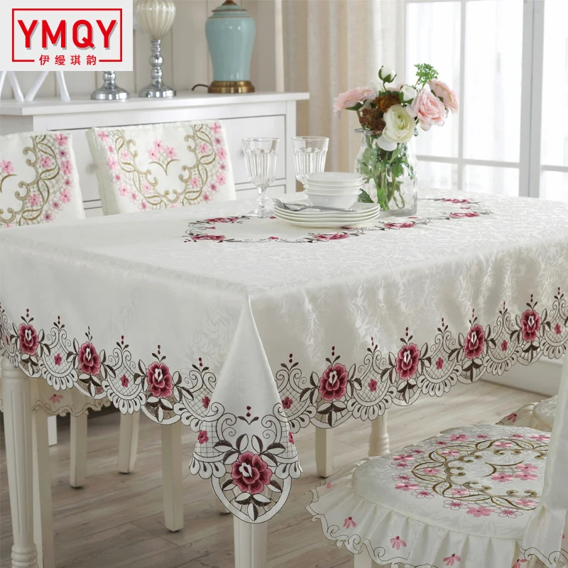 

YMQY New Embroidery Table Cloth Square Table Runner Dining Cloth Cover Tablecloths 45*45cm Pillowcase