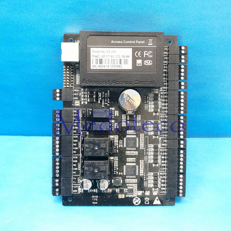 C3-200 two doors access control panel zk door access control system access control board with TCP/IP communication C3-200 two doors access control panel zk door access control system access control board with TCP/IP communication