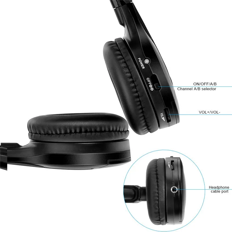 Беспроводные инфракрасные наушники Caroad складные легкие Накладные для