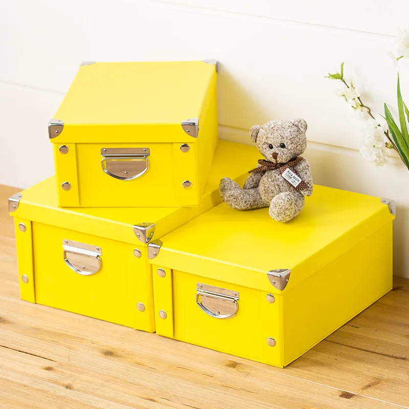 S/L Складная Большая коробка для хранения файлов, игрушек, хранения одежды, коробка для рабочего стола, мелочей, канцелярских принадлежностей, контейнер для хранения книг, Органайзер - Цвет: 6