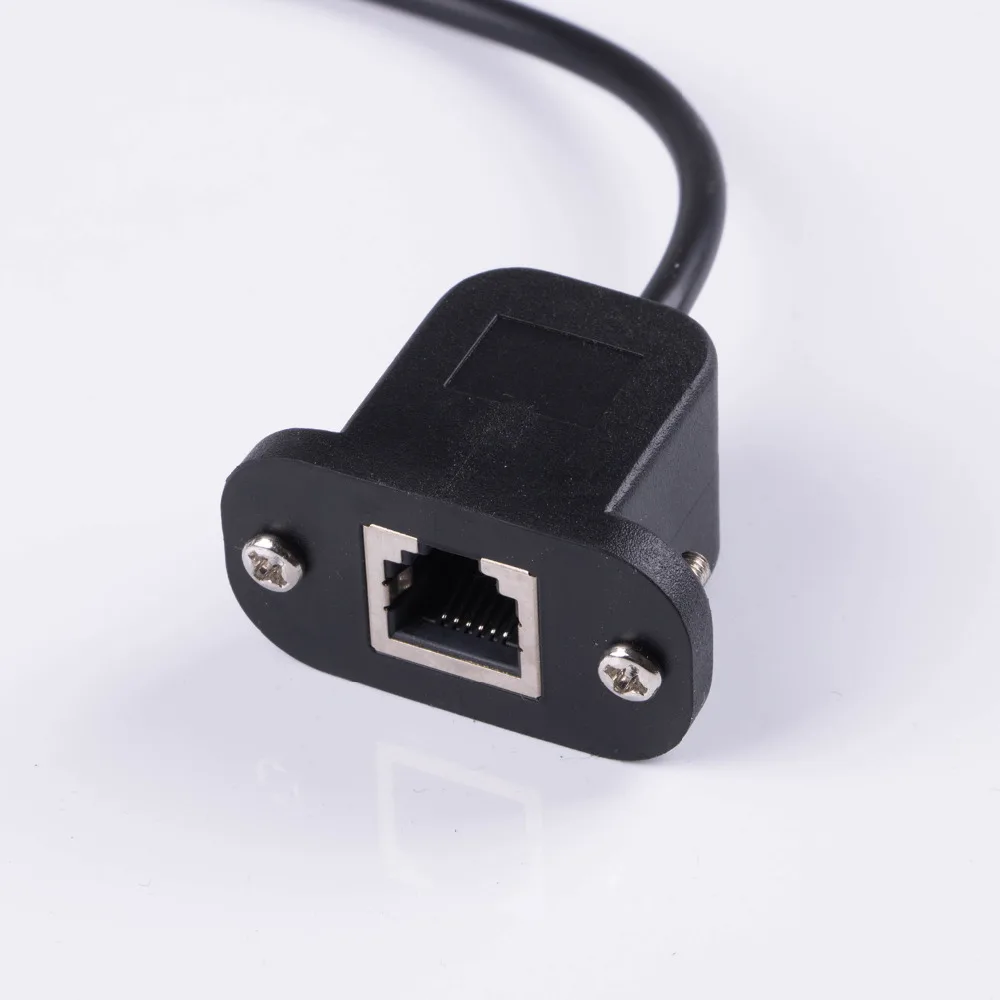 Rj11 rj12 6p4c 6p6c 전화 암 소켓-수 어댑터 점퍼 lan 네트워크 이더넷 벌크 헤드 패널 마운트 연장 케이블