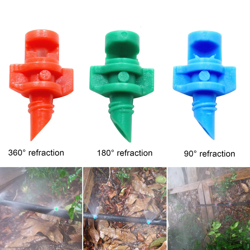 

100 Pcs Micro Sprayer Nozzles for Hydroponic Garden Plant Lawn Irrigation Replacement Jet Mister J2Y