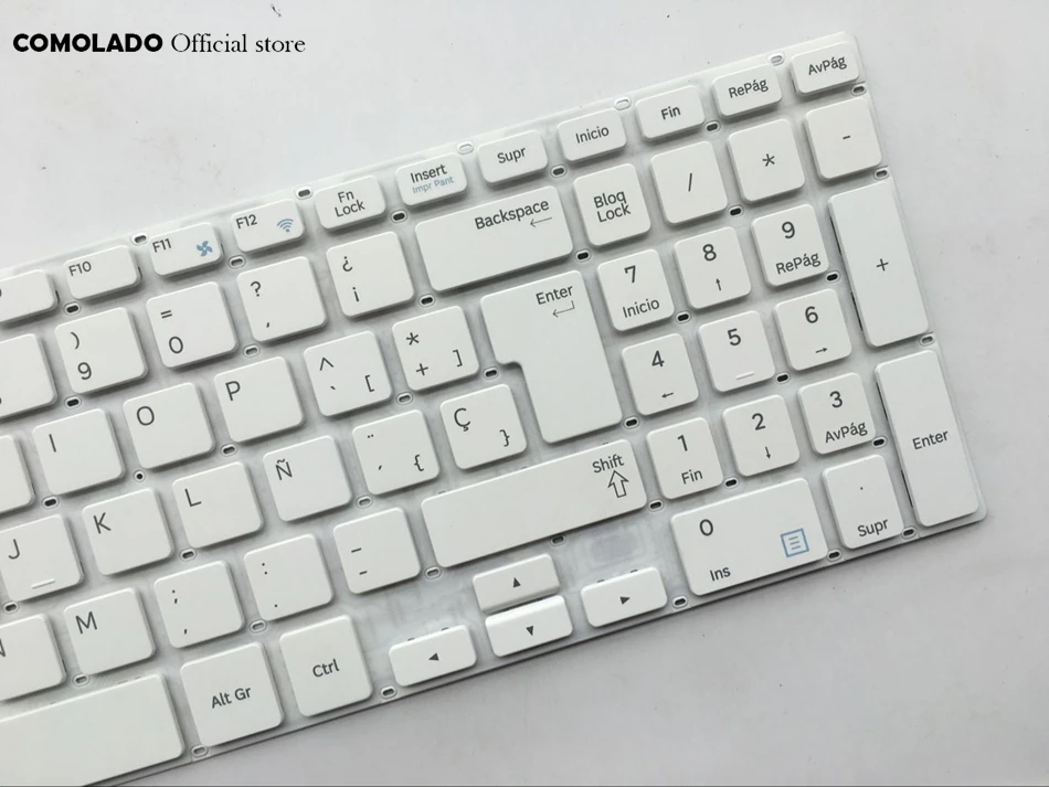 SP Spanish  Keyboard For Samsung 370R5E NP370R5E  NP370R5V 510R5E 450R5E 450R5V  NP450R5V White keyboard SP Layout (2)