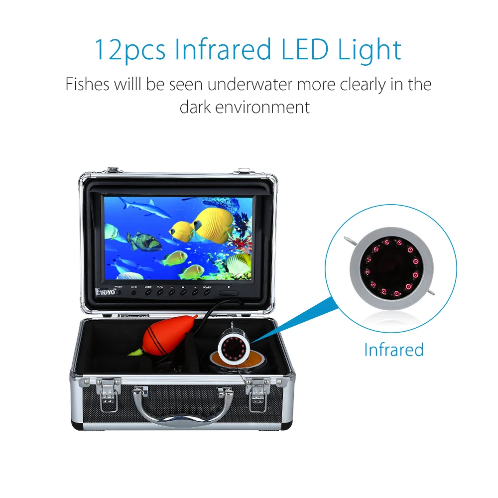 Eyoyo Underwater Fishing Camera 9 inch LCD Monitor 1000TVL