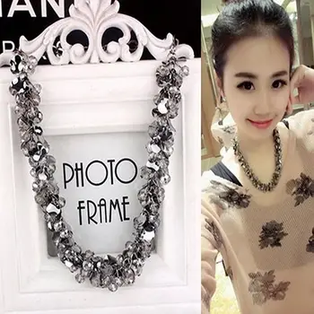 

The new 2018 crystal necklace female jewelry necklace clavicle short chain with restoring ancient ways