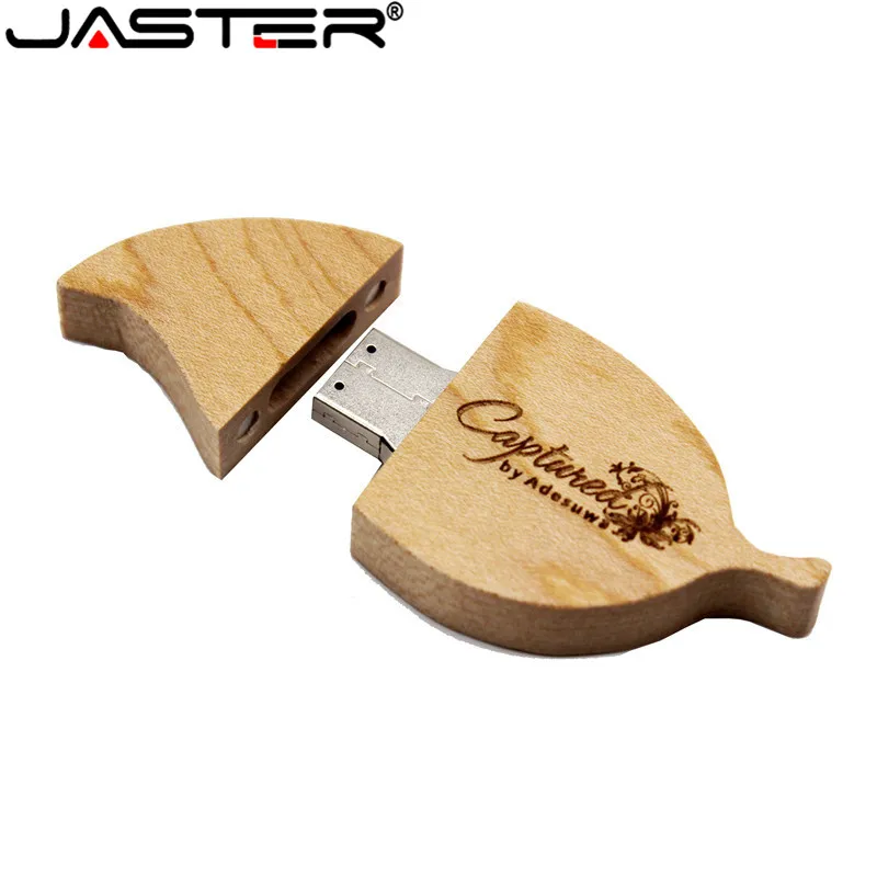 USB флеш накопитель JASTER с деревянными листьями 4/8/16/32/64/2 0 ГБ|USB флэш-накопители| |