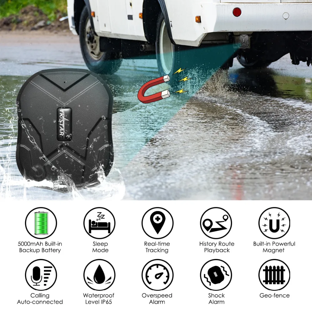 Rastreador GPS coche 90 días Tkstar TK905 localizador GPS impermeable GPS Tracker vehículo 2G imán Monitor de voz gratis la aplicación Web - 4