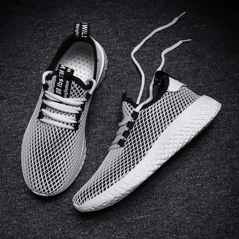 2019 Male Shoe Ventilation Net Platform Shoes Men Male Motion Casual Shoes All-match Fabric Run Shoe Zapatos De Hombre Loafers