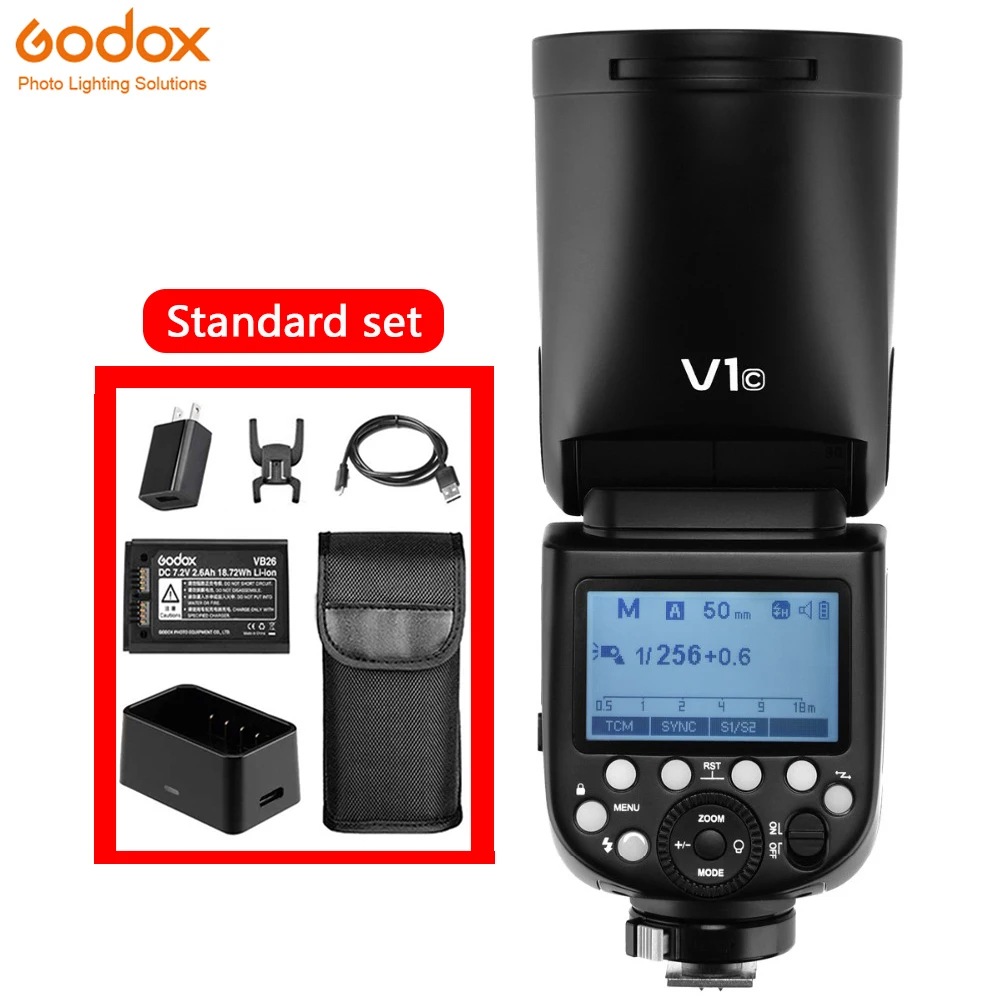 

Godox V1 Flash V1C V1N V1S 2.4G Wireless TTL 1/8000s HSS with lithium battery Speedlite Flash for Canon Nikon Sony Camera