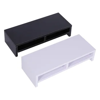 

Computer Screen Riser Shelf Platform Office Desk Monitor Riser Desktop Monitor Stand Brackets LCD TV Laptop Rack Black