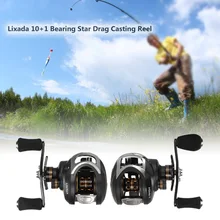 Рыболовная катушка Lixada baitcasing 10+ 1 Шариковые подшипники 6,3: 1 Передаточное отношение правая/левая рука морская Рыболовная катушка baitcasing