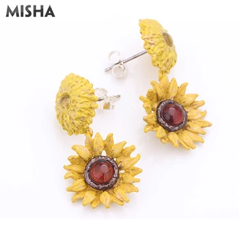 

MISHA Fashion Jewelry Handmade Sunflower Earrings For Women Gift Party High Quality 2431