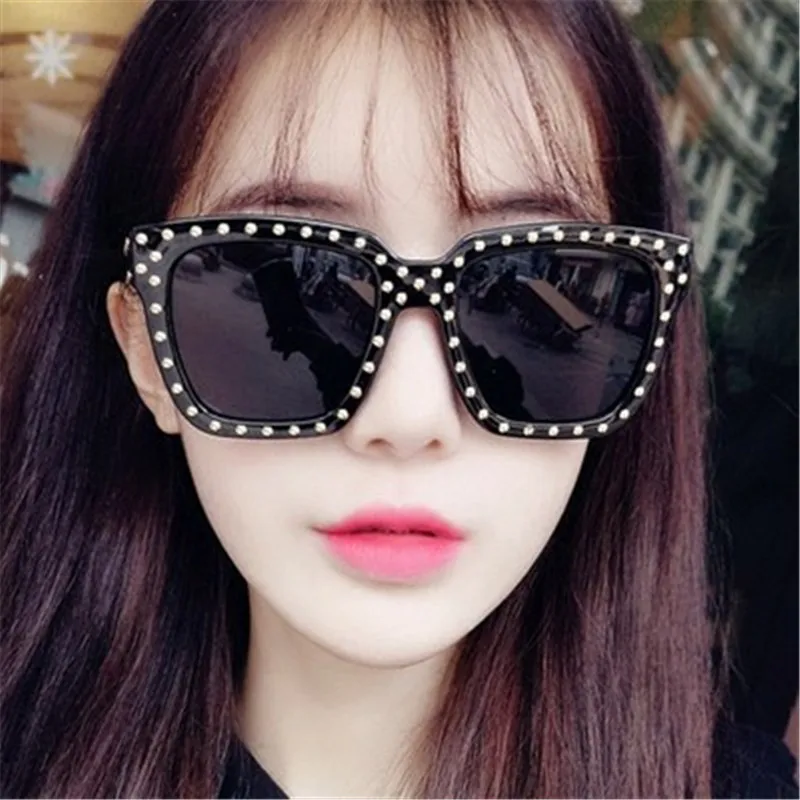 

ASUOP new rivet fashion ladies square sunglasses classic luxury brand retro design men's glasses UV400 driving sunglasses