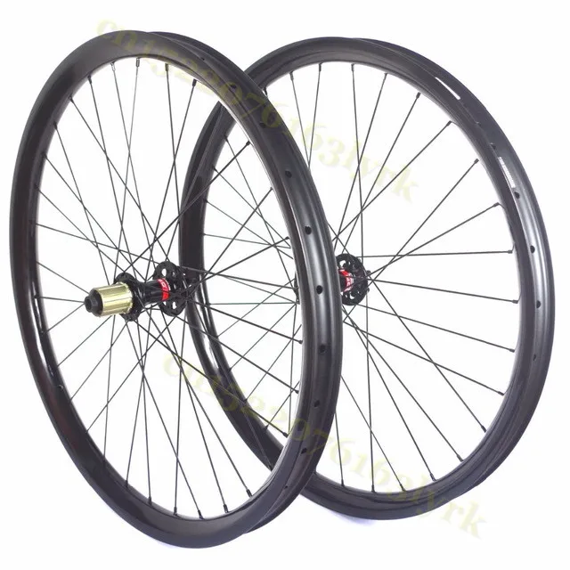 Boost Wheels 27.5" 38.5mm Carbon Wheel Clincher MTB Bike Bead Tubeless Thru Axle QR UD Matt 29er
