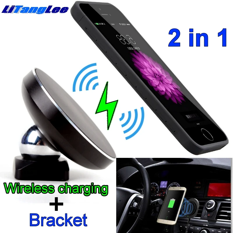 

Car Wireless Charger + Bracket 2 in 1 Phone Holder USB Connect For Phone Charging For Cars Dashboard Holder